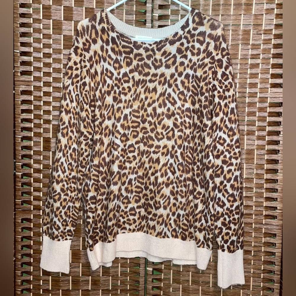 Sophie Rue Animal Print Sweater, XL